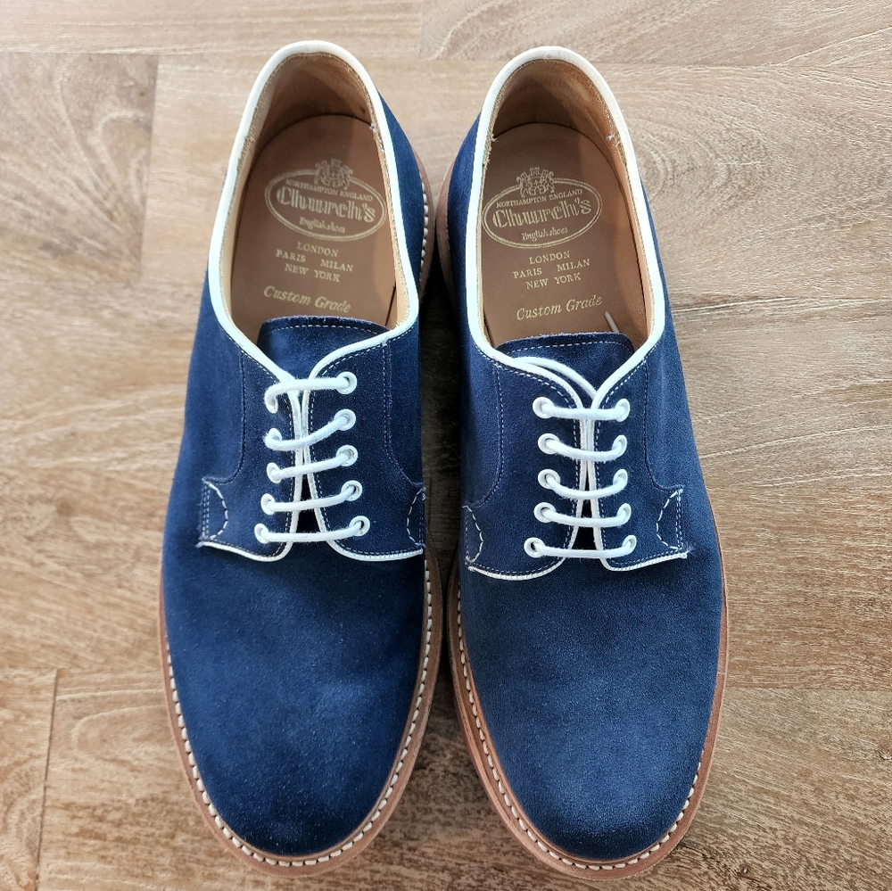 Church's Men's Navy Custom Grade Fulbeck Derby Shoes US 9.5/UK 8